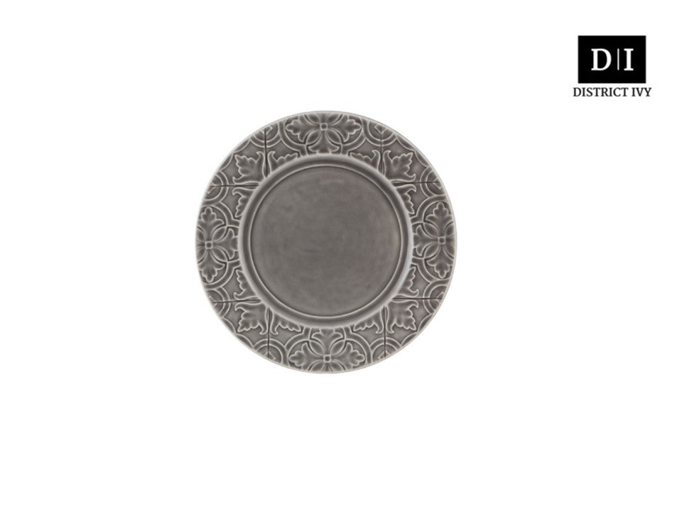 (PRE ORDER) Bordallo Pinheiro Rua Nova Dinner Plate 28cm Anthracite